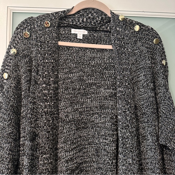 Macy’s Charter Club Womens Sweater 3X Gold Button Detail Cardigan Open F… - Picture 3 of 11